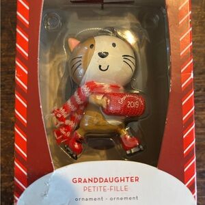 Hallmark Granddaughter Ornament with Red and White Accents